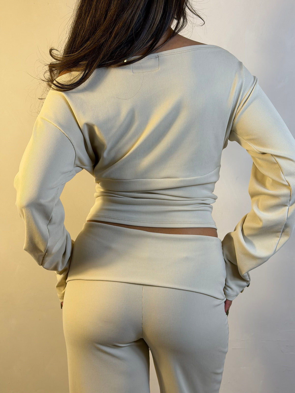 Top bianca manga larga mini canuton