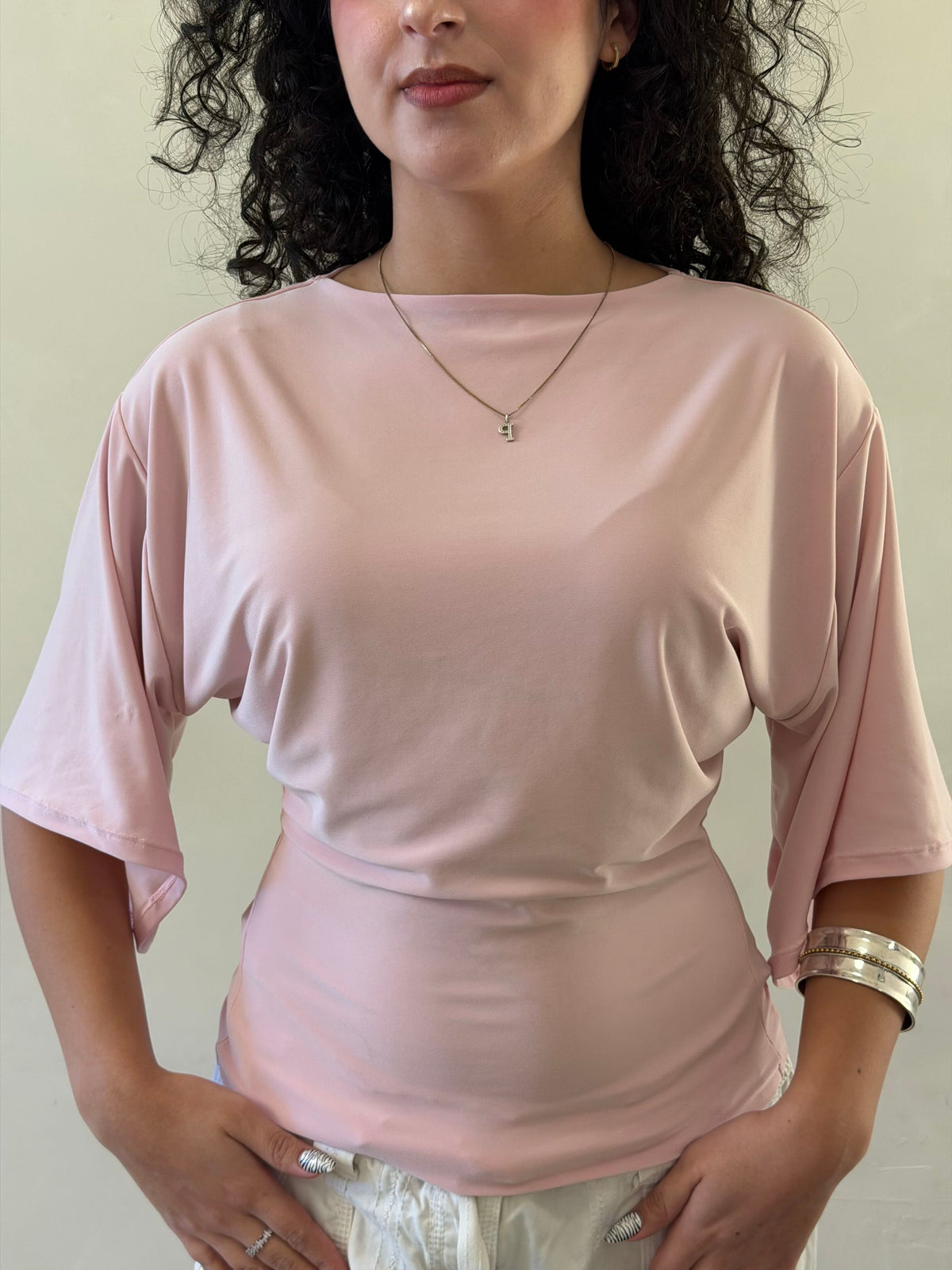 Top nerina manga corta