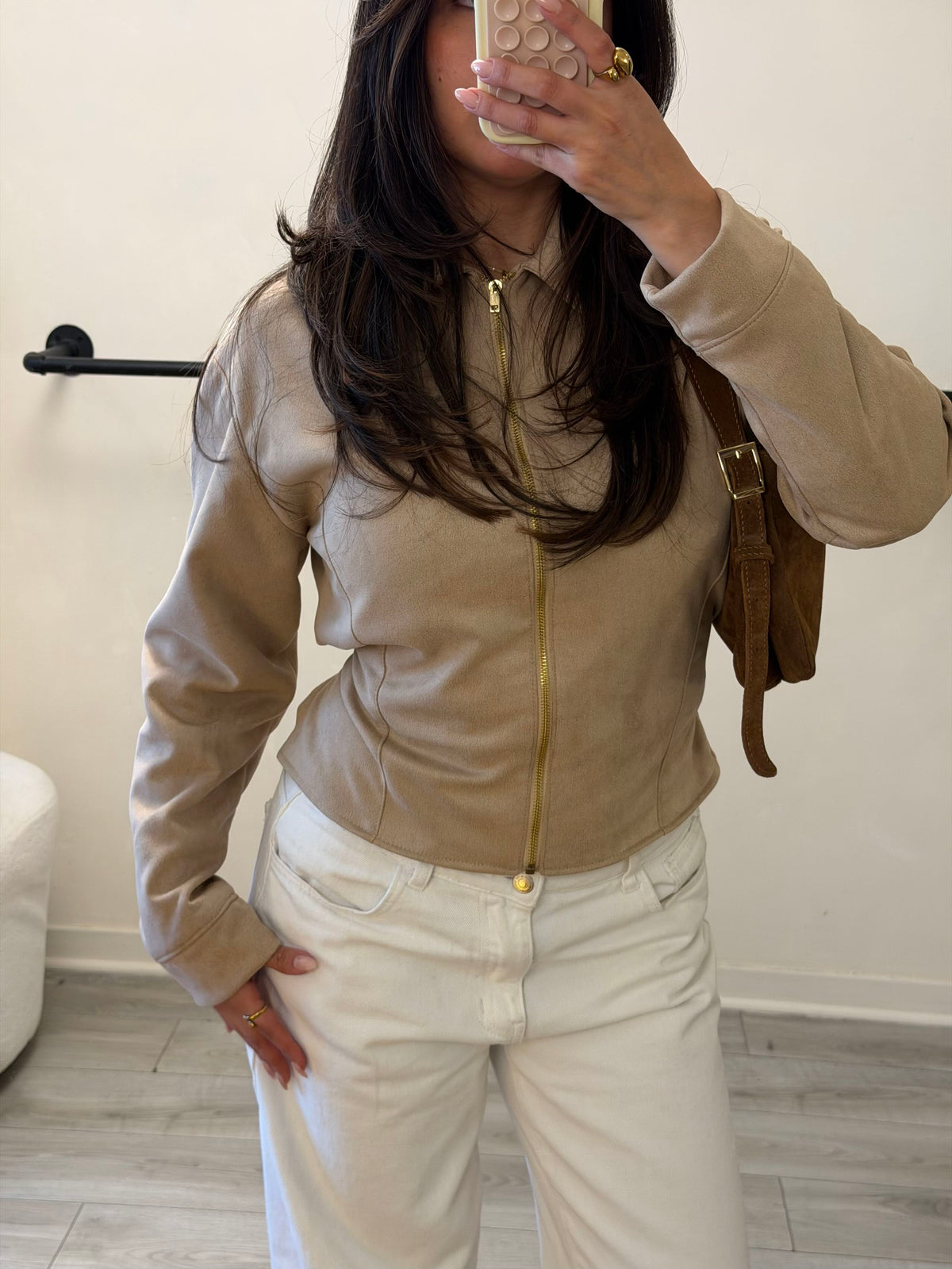 Chaqueta gamuza olivia