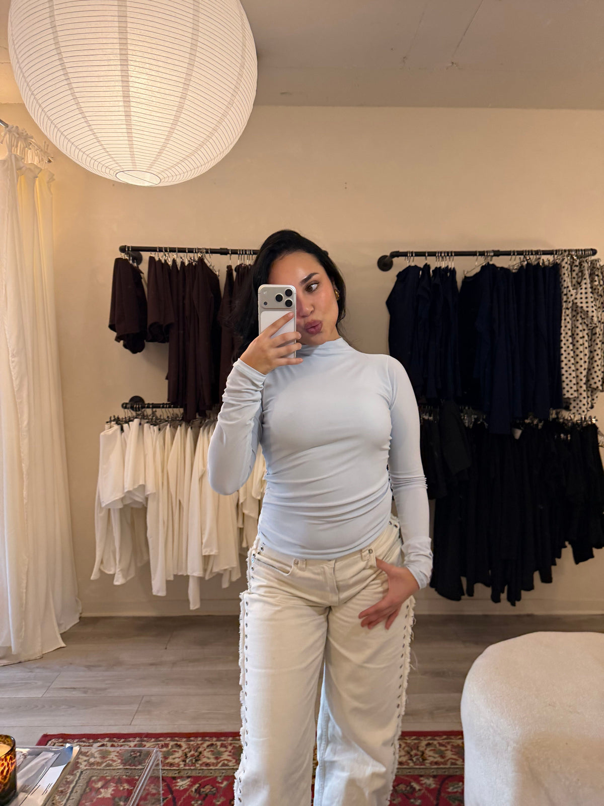 Top carolyne manga larga