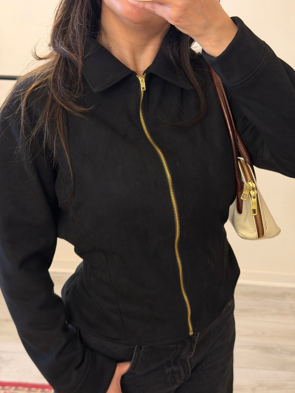 Chaqueta gamuza olivia
