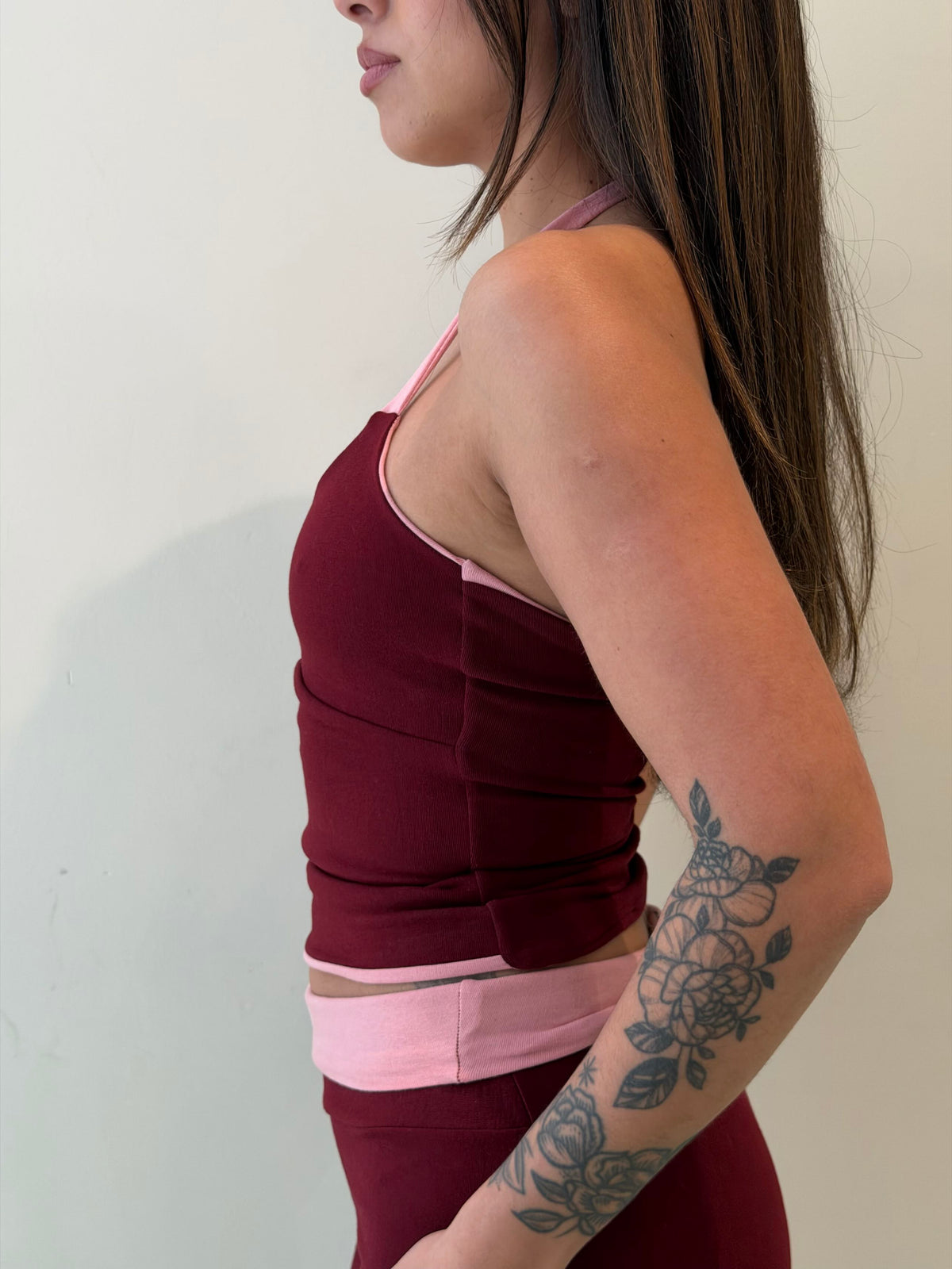 Top sophia double layer algodón
