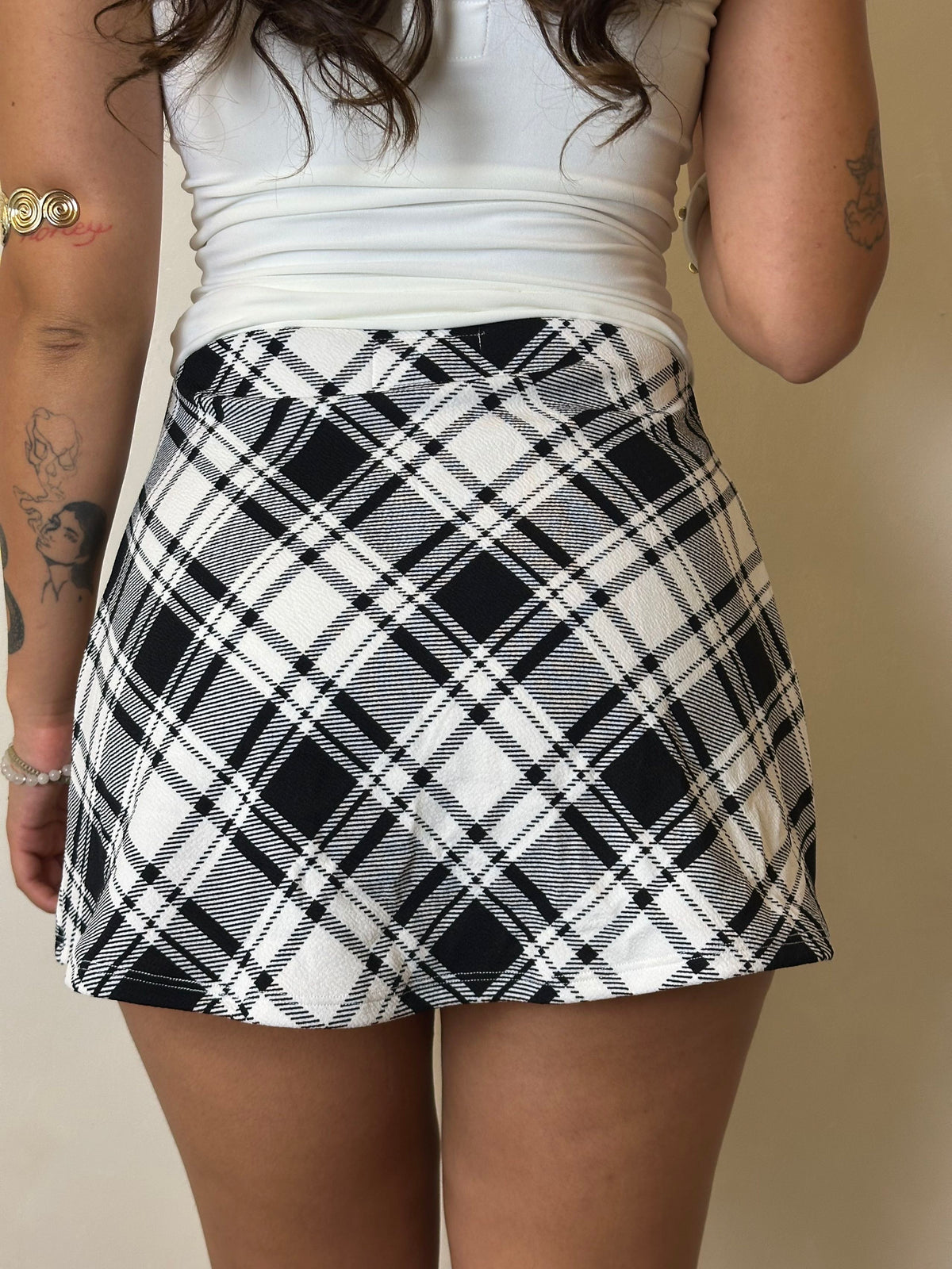 Falda short tartán marsella