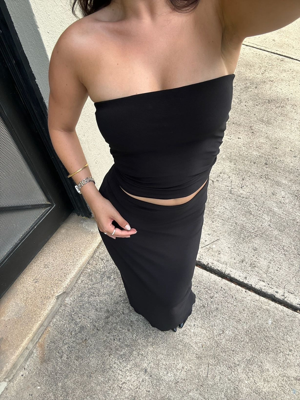 Strapless  top