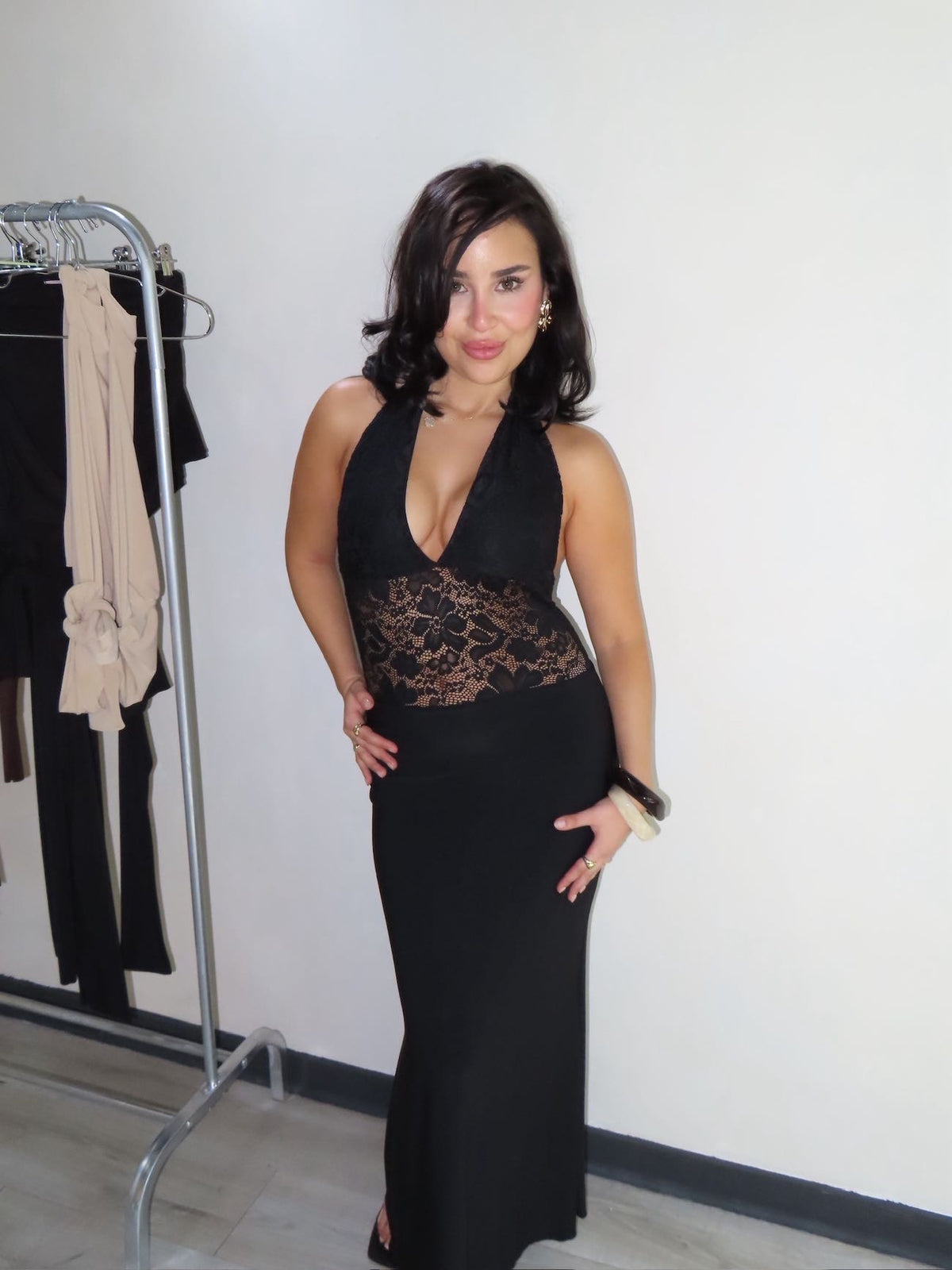 Maxi dress capri black