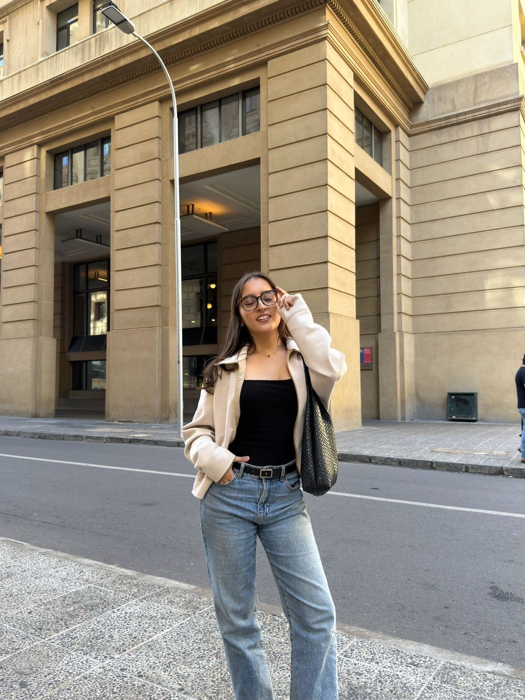 TOP AMBAR MANGA LARGA BLACK