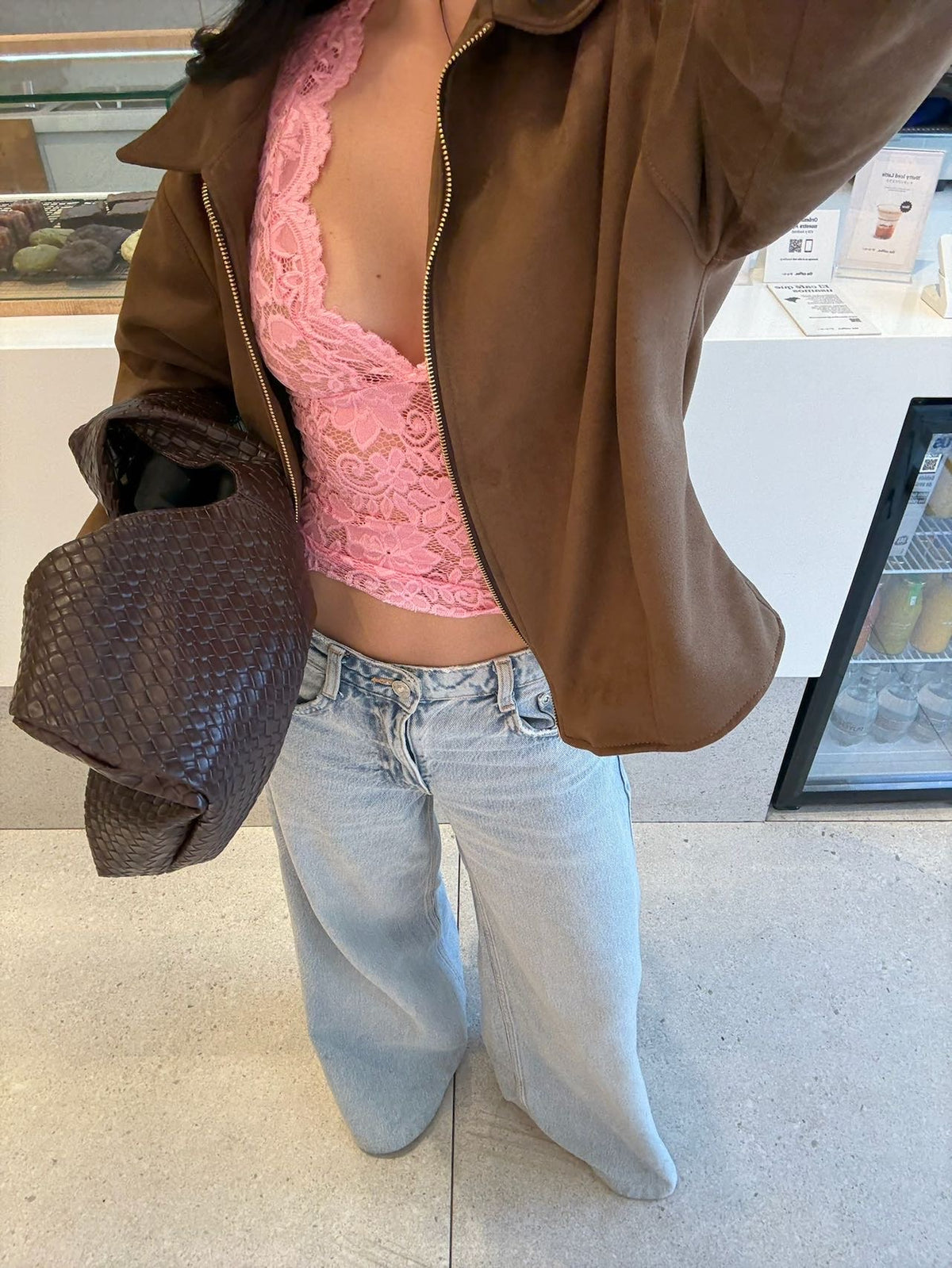 Top encaje rosado