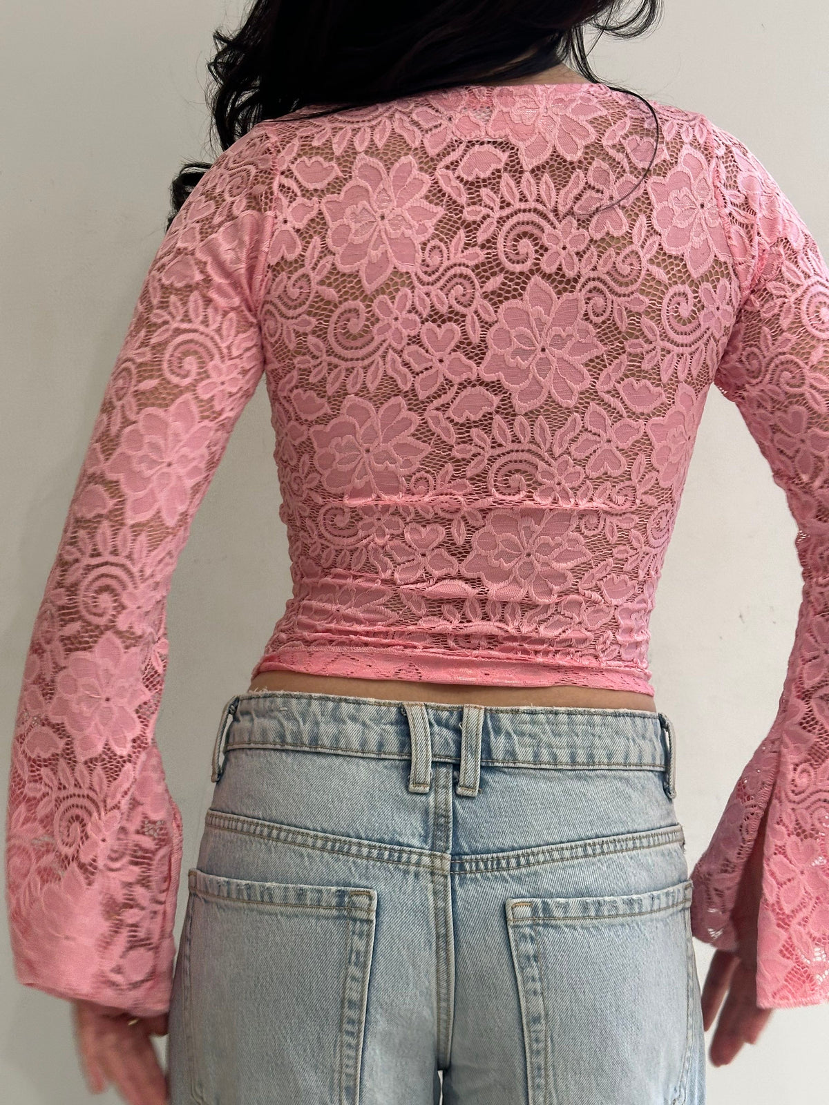 Top encaje rosado