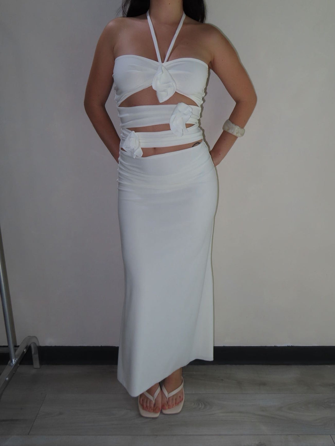 MAXI DRESS POSITANO IVORY