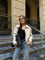 Load image into Gallery viewer, TOP AMBAR MANGA LARGA BLACK
