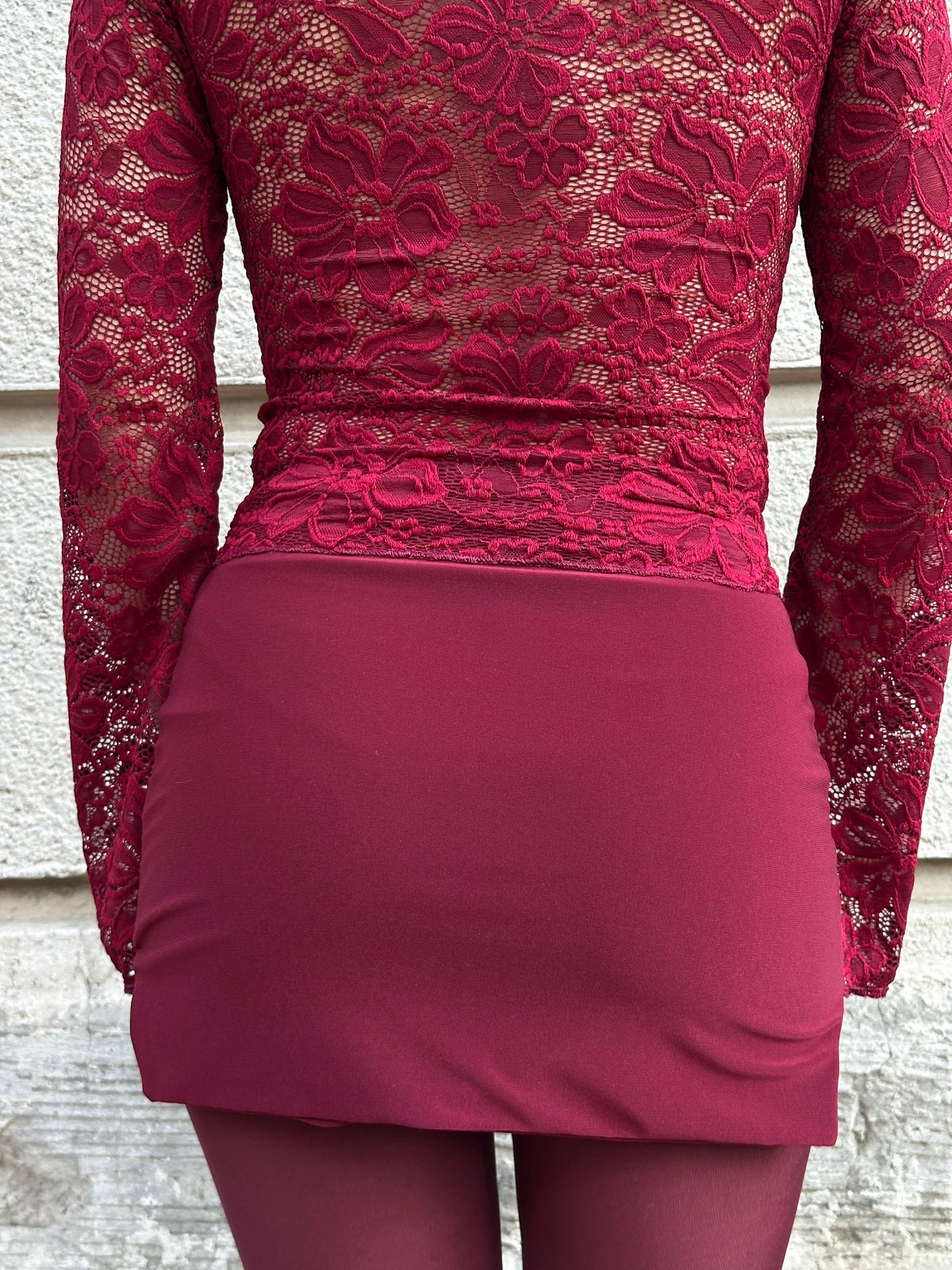 Morgan mini skirt burdeo