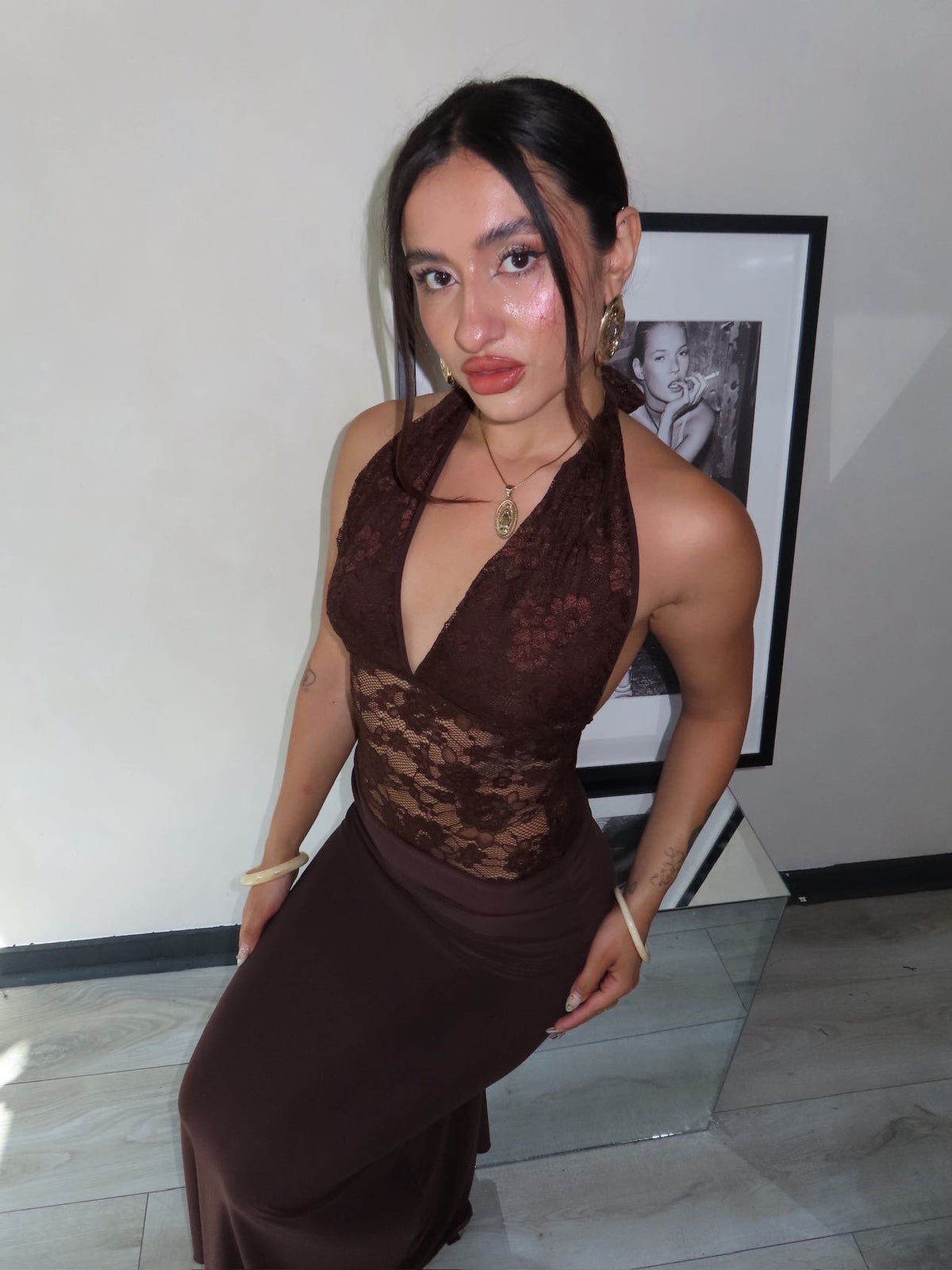 Maxi dress capri cafe chocolate