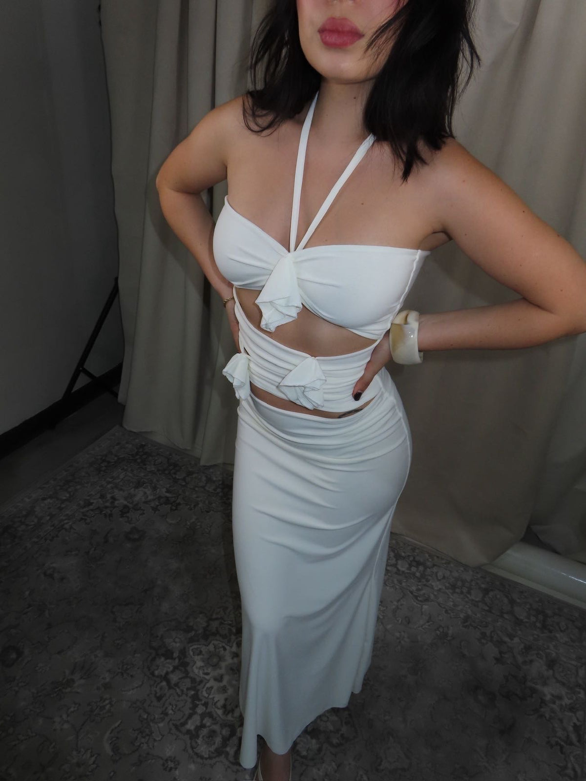 Maxi dress positano ivory