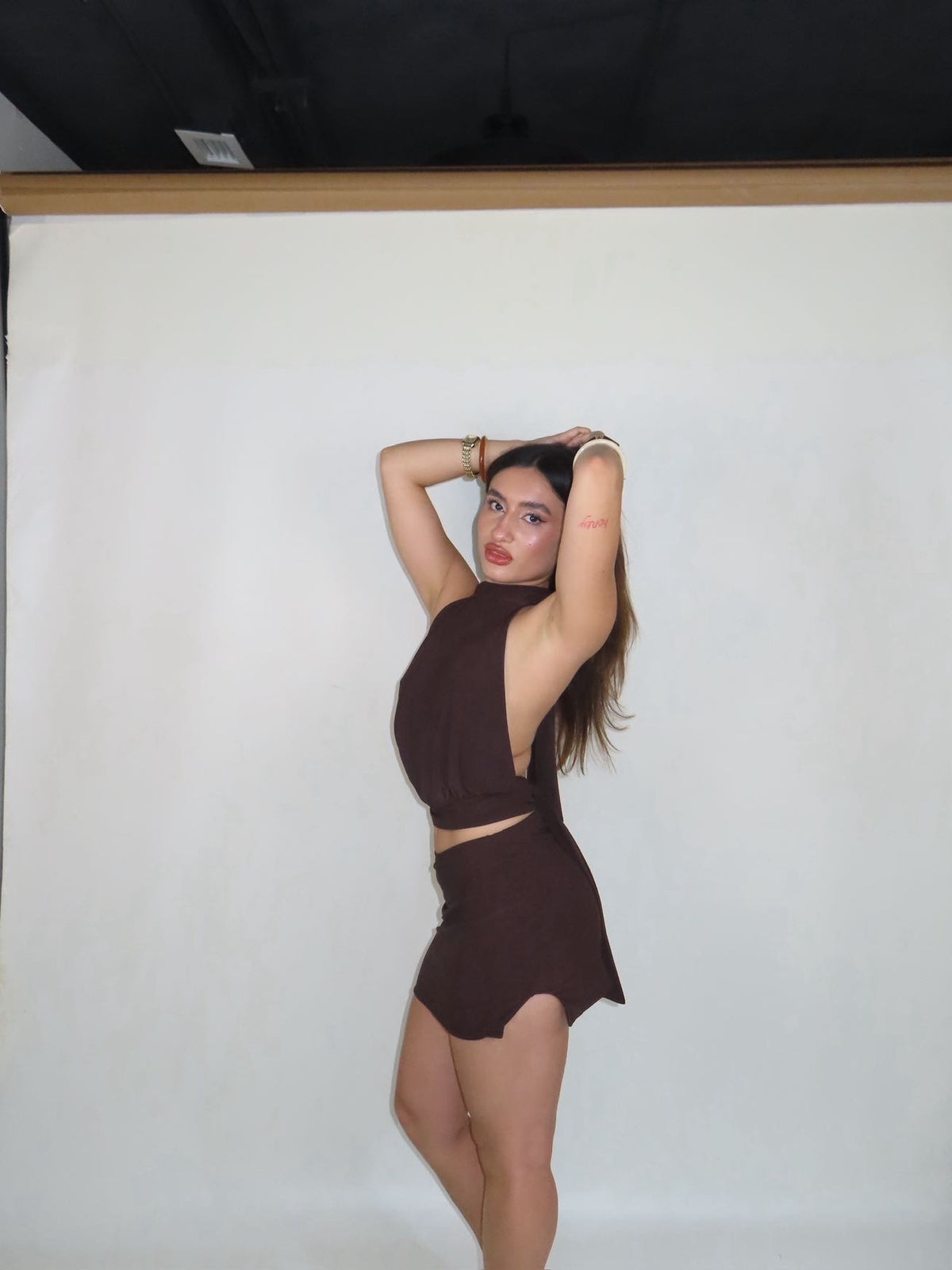 Morgan mini skirt cafe chocolate