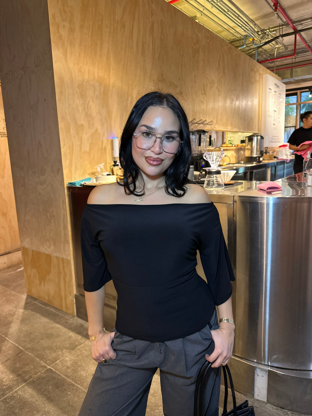 Top bianca manga corta