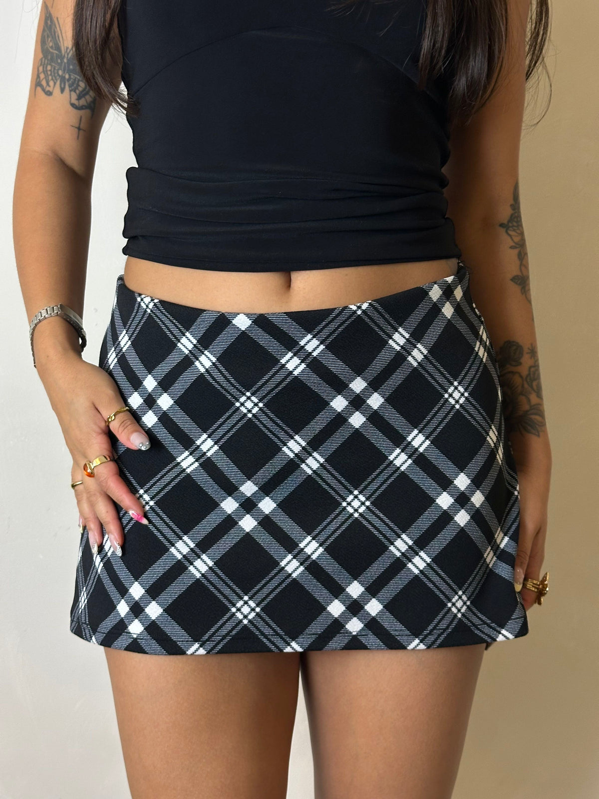 Falda short tartán marsella