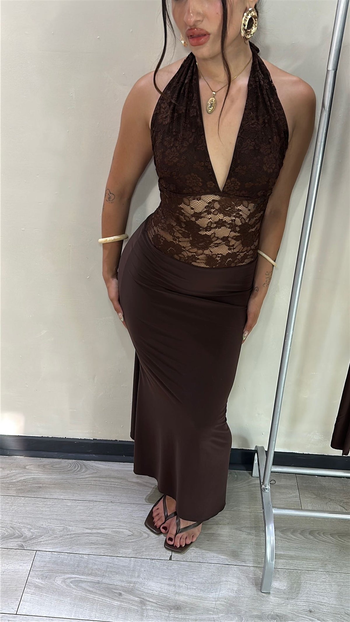 Maxi dress capri cafe chocolate