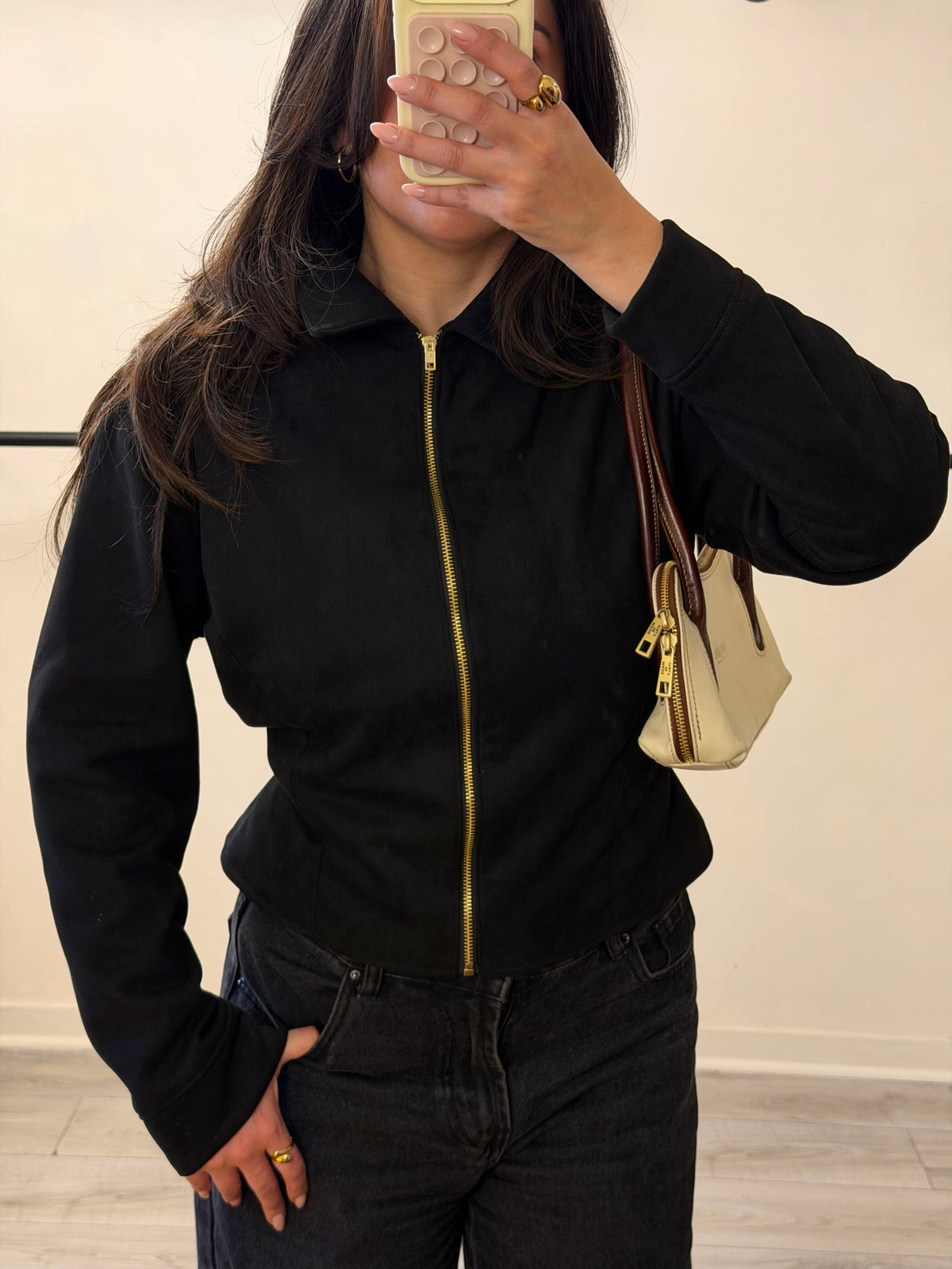Chaqueta gamuza olivia