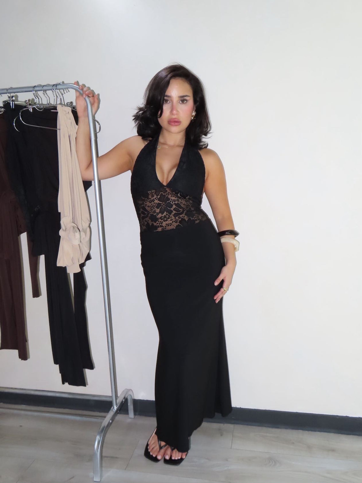 Maxi dress capri black